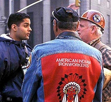 American Indian ironworkers at Ground Zero, 2002