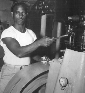 African-American US Merchant Marine oiler Arnold Fesser