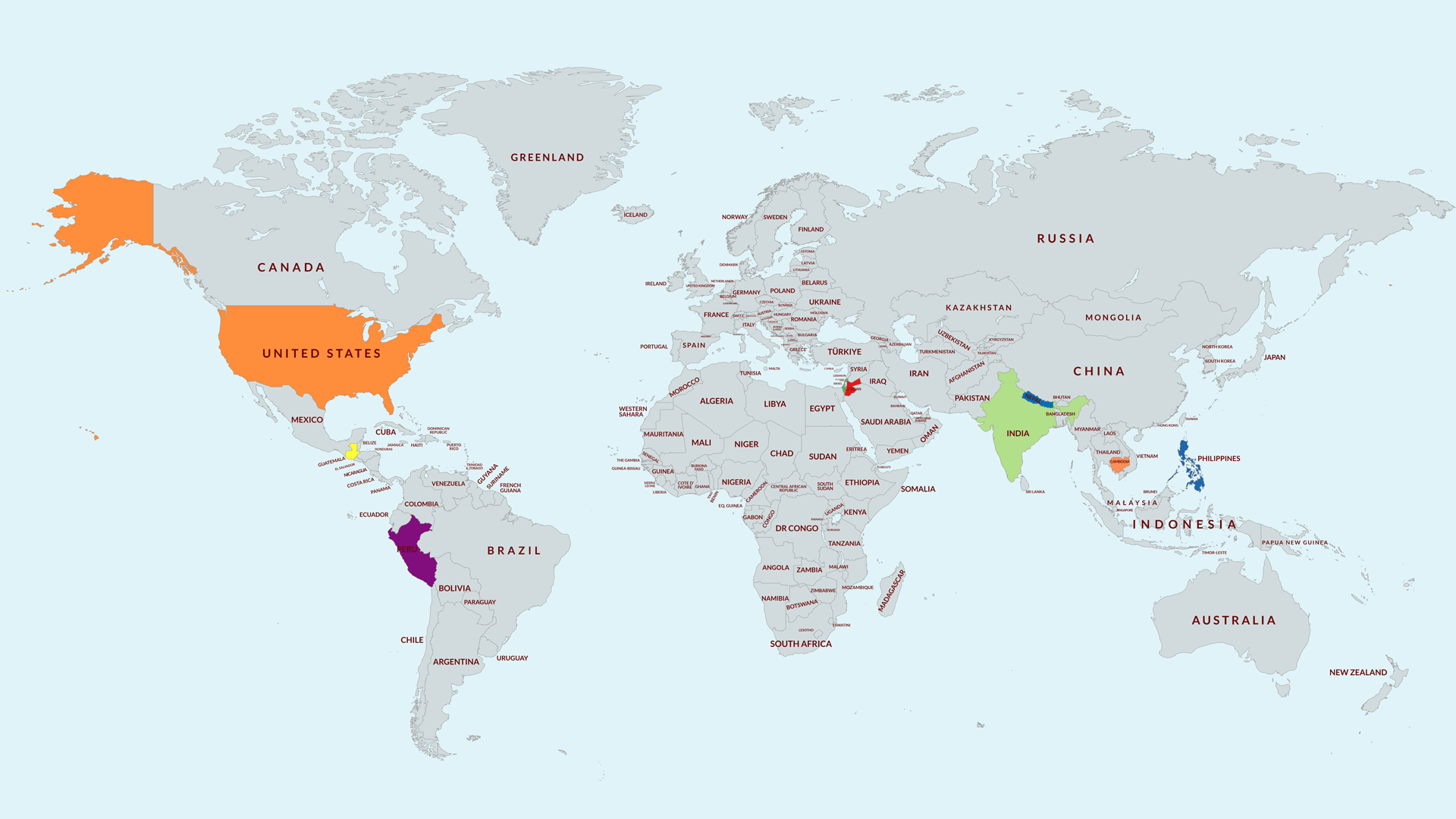 World map image showing Dr. Gomez's work across the globe.